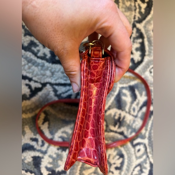 Mark Cross Red Alligator Leather Shoulder Bag - Picture 6 of 9